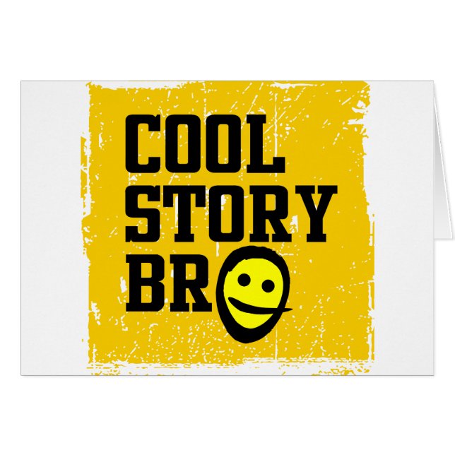 Cool Story Bro Hälsningskort (Framsidan Horizontal)