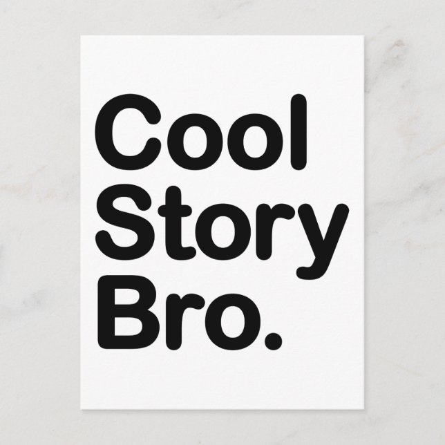 Cool Story Bro Vykort (Framsida)