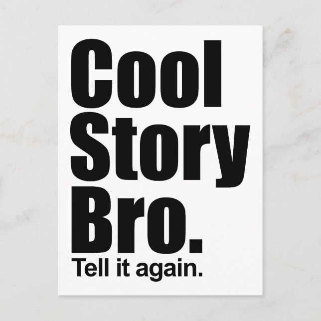 Cool Story Bro. Vykort (Framsida)