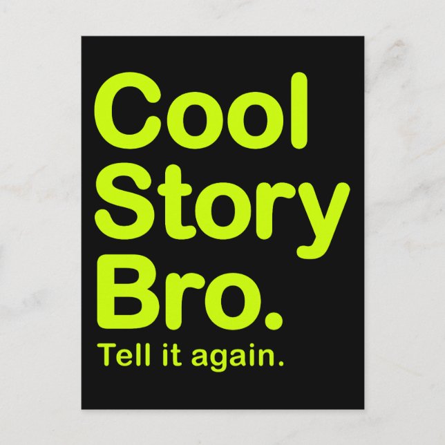 Cool Story Bro. Vykort (Framsida)
