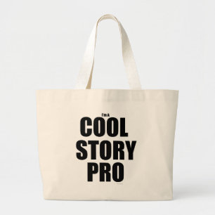 Cool Story Pro Roligt Författarliv Slogan Jumbo Tygkasse