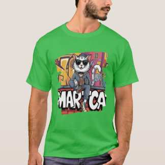Cool Street Cat Hip Hop Graffiti Urban Style Cat D T Shirt