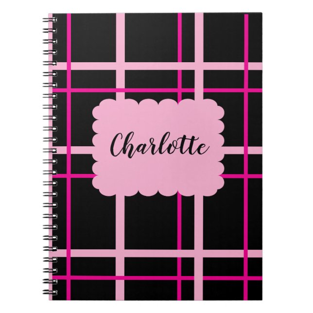 Cool Striped Pattern Anteckningsbok (Framsidan)