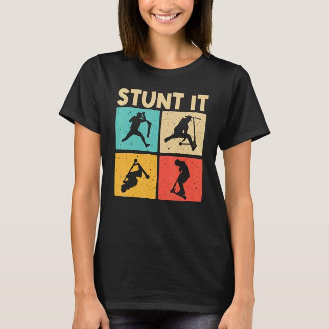 Cool Stunt Scooter For Men Women Scootering Scoote T Shirt (Framsida)