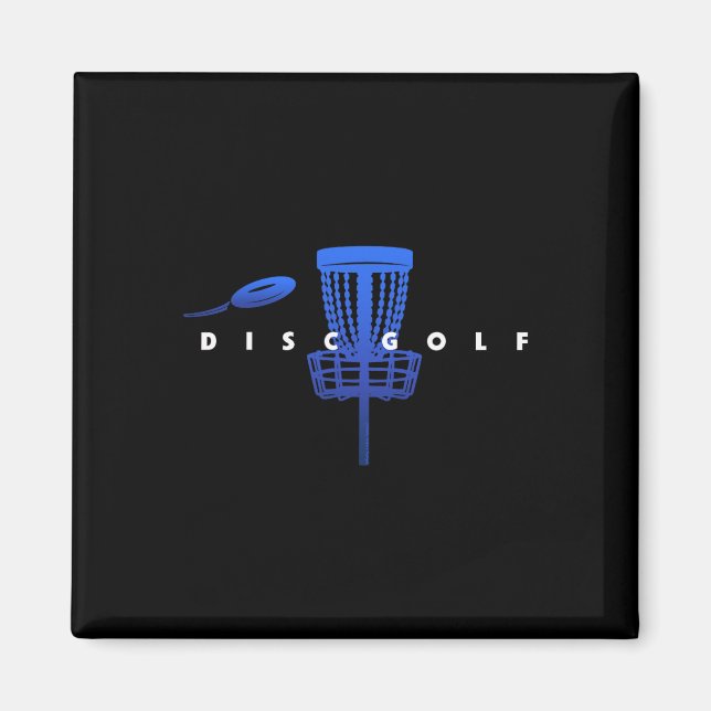 Cool Styliserad Discgolf Med Sket Och Disc - Disk  Magnet (Framsidan)