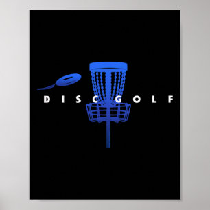 Cool Styliserad Discgolf Med Sket Och Disk - Disk Poster