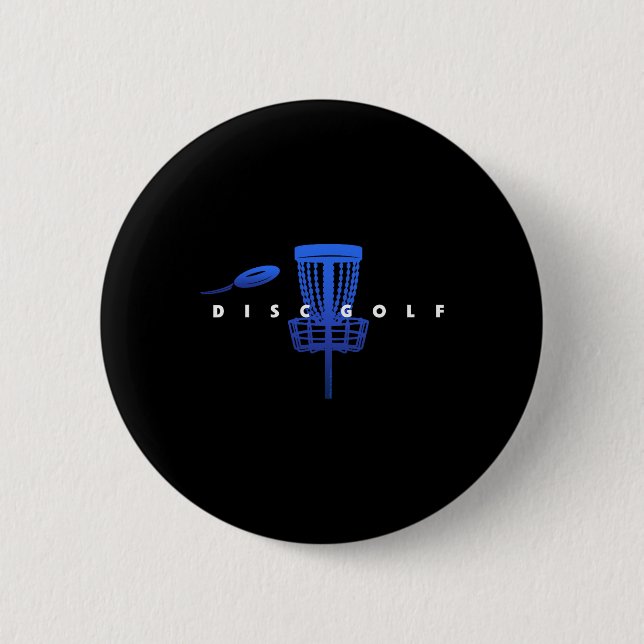 Cool Stylized Disc Golf Med Sket Och Disc - Disk  Knapp (Framsida)