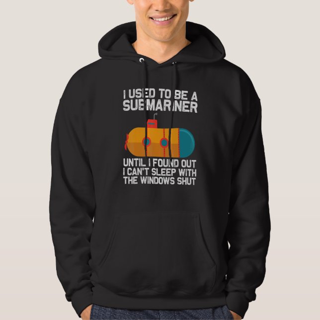 Cool Submarine For Men Women Sea Veteran Submarine Hoodie (Framsida)