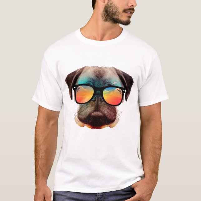 Cool Summer Dog T Shirt (Framsida)