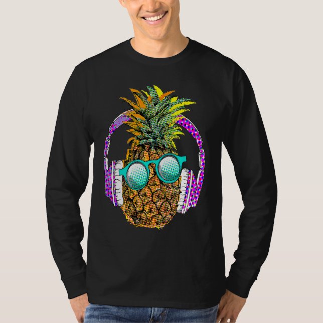 Cool Summer Pineapple Graphic Illustration Outfit  T Shirt (Framsida)