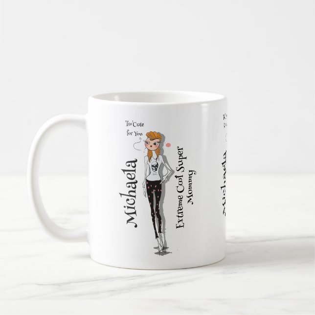 Cool Super Mommy 1 Kaffemugg (Vänster)