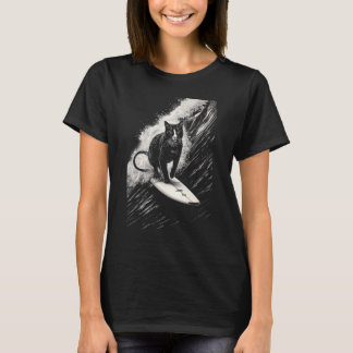 Cool Surfarkatt - Roligt Surfbräda Katt T Shirt