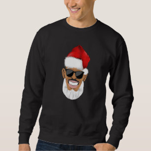 Cool Svart Hip Hop Afroamerikansk Tomte Xm Lång Ärmad Tröja
