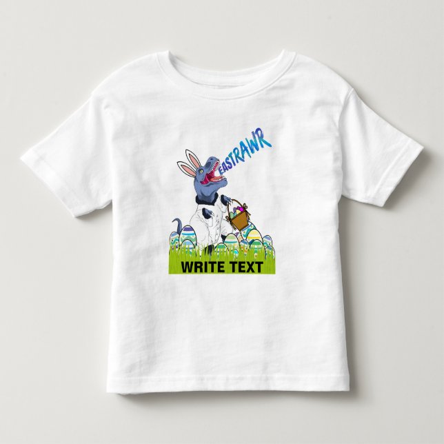 Cool T Rex påskkorg Dinosaur Barn Present Till Shirt (Framsida)