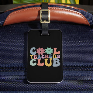 Cool Teacher Club Retro Groovy Tillbaka till skola Bagagebricka