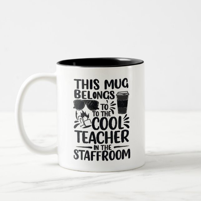 Cool Teacher Staffroom Mug Två-Tonad Mugg (Vänster)