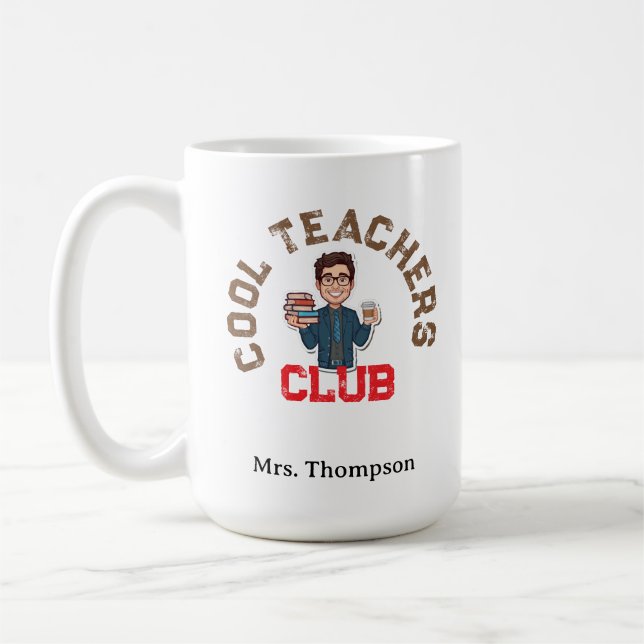 Cool Teachers CLUB Mugg Rolig Mugg för Lärare (Vänster)