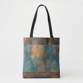 Cool Teal Koppar Patina Turkos Tygkasse