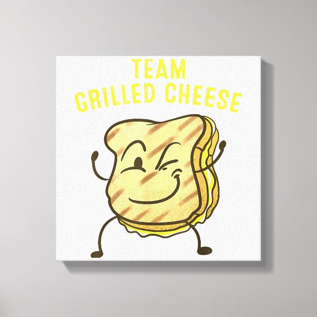 Cool Team Grilled Cheese Present Rolig Squad Toast Canvastryck (Framsida)