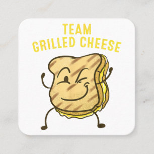 Cool Team Grilled Cheese Present Rolig Squad Toast Fyrkantigt Visitkort