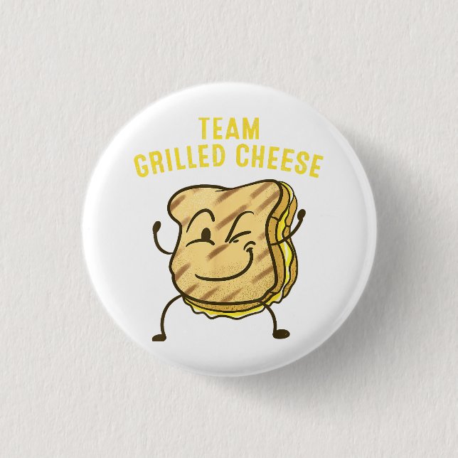 Cool Team Grilled Cheese Present Rolig Squad Toast Knapp (Framsida)