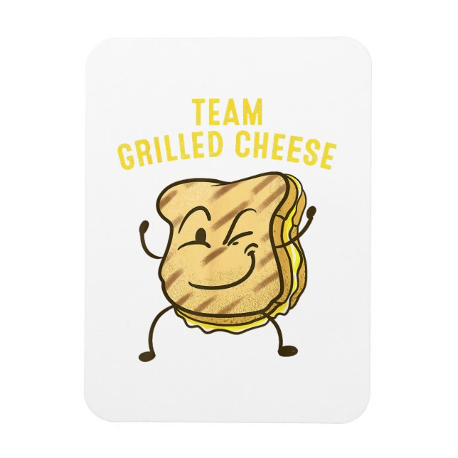 Cool Team Grilled Cheese Present Rolig Squad Toast Magnet (Vertikal)
