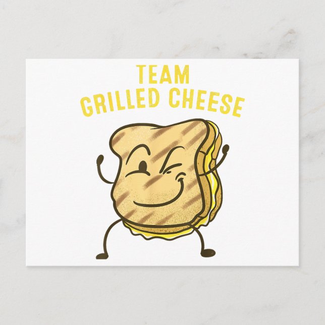 Cool Team Grilled Cheese Present Rolig Squad Toast Vykort (Framsida)