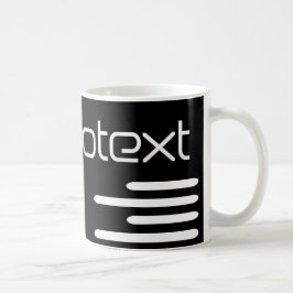 Cool Technotext Techno Text Svart Kaffemugg