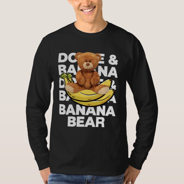 Cool Teddy Bear Banana Style Banana Bear Graphic T Shirt (Framsida)