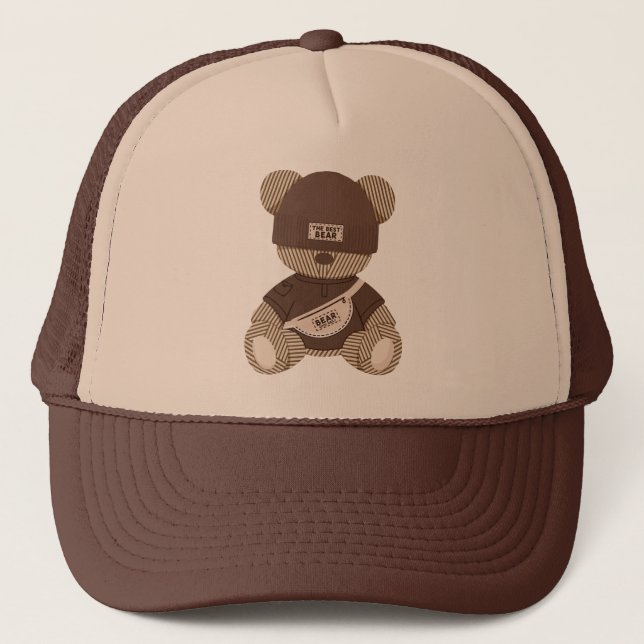 Cool Teddy Bear: Bästa Björn Design Keps (Framsida)