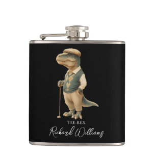 Cool Tee-Rex Golfare Dinosaur Signatur Namn Fickplunta