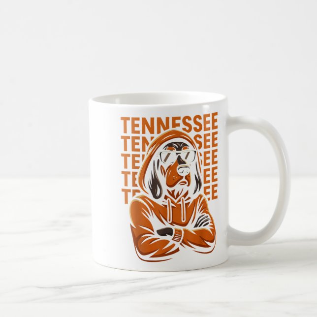 Cool Tennessee Dog Lovers Coonhound Men Women Kids Kaffemugg (Höger)