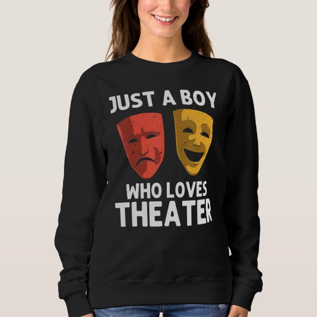 Cool Theater For Boys Kids Broadway Musical Theatr T Shirt (Framsida)