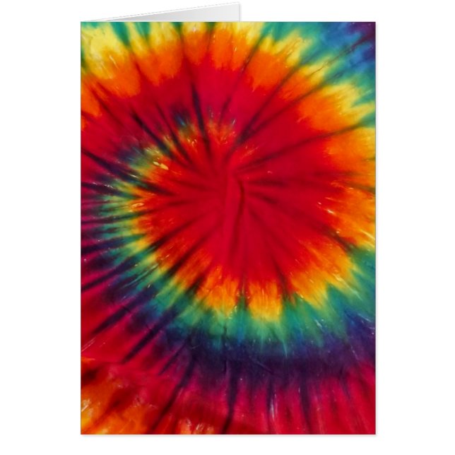 Cool Tie Dye Hälsningskort (Framsidan)