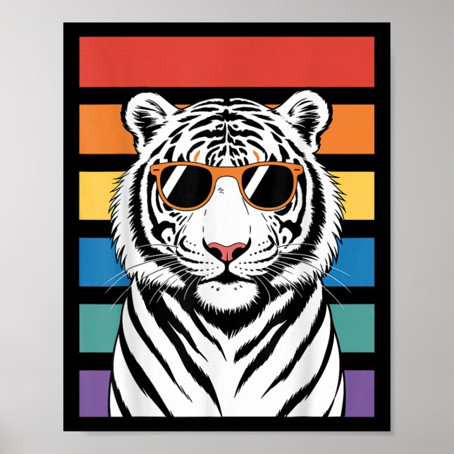 Cool Tiger Costume For Men Women Kids Pattern Tige Poster (Framsidan)