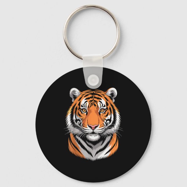 Cool Tiger Design For Men Women Siberian Tiger Lov Nyckelring (Framsida)