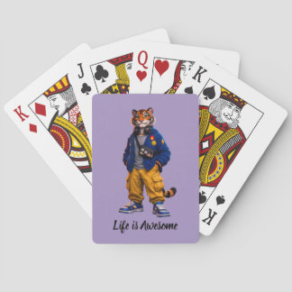 Cool Tiger i Streetwear Art - Urban Style Tiger Casinokort