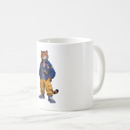 Cool Tiger i Streetwear Art - Urban Style Tiger Kaffemugg