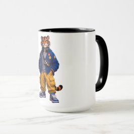 Cool Tiger i Streetwear Art - Urban Style Tiger Mugg