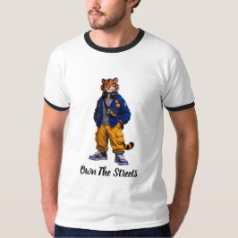 Cool Tiger i Streetwear Art - Urban Style Tiger T Shirt