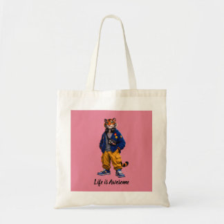 Cool Tiger i Streetwear Art - Urban Style Tiger Tygkasse