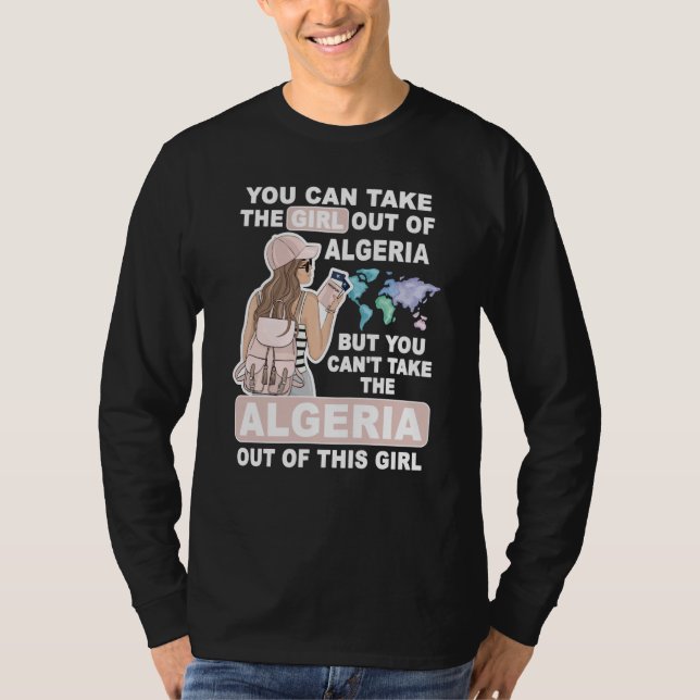 Cool tjej från Algeriet Stolt Algeriet Flicka T Shirt (Framsida)