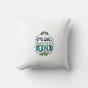 Cool To Be Kind Regnbåge Caterpillar T-Shirt Desig Kudde