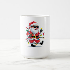 Cool tomte med julbelysning – Modern festlig Kaffemugg