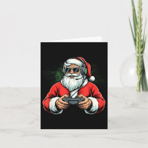 Cool Tomte som spelar TV-spel Jul Gamer Pojke Kort