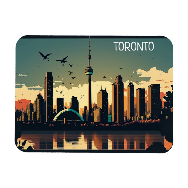 Cool Toronto Kanada Siluett  Magnet (Horisontell)