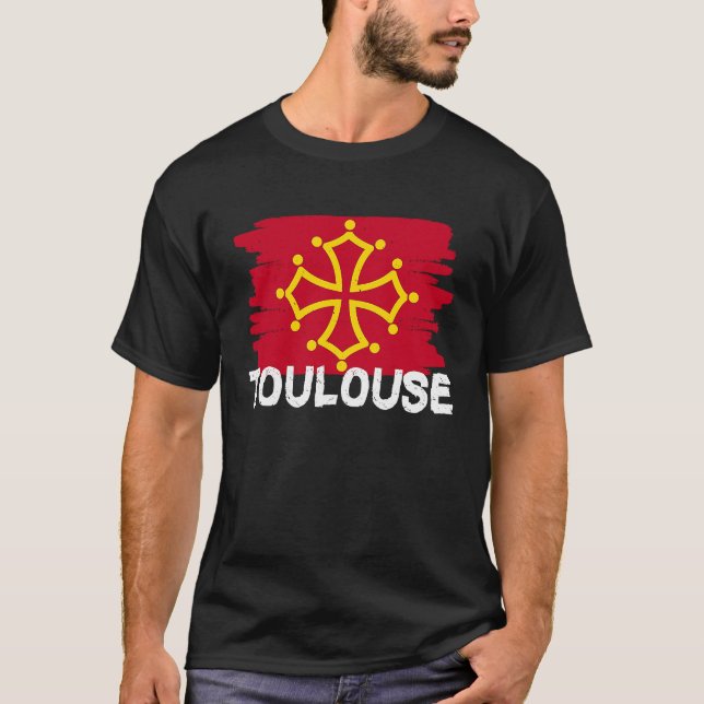 Cool Toulouse Flag T Shirt (Framsida)