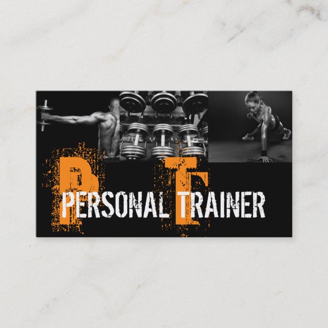 Cool Tränare Gym Fitness Affärskort Visitkort (Framsida)