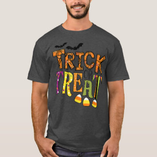Cool Trick Or Treat Colorful For Halloween Town T Shirt