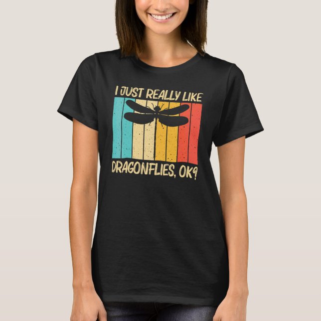 Cool Trollslända För Män Kvinnor Djur Insekt Drak T Shirt (Framsida)